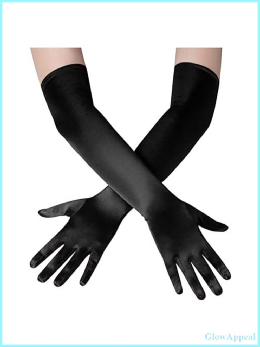 Women's 21-Inch Satin Opera Gloves Elbow Length Stretch Formal Accessory